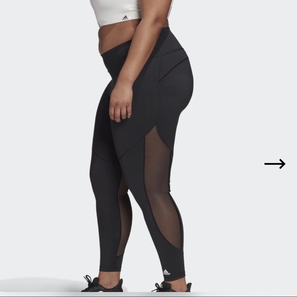 Adidas 3 Stripe Mesh Leggings Size 4x 